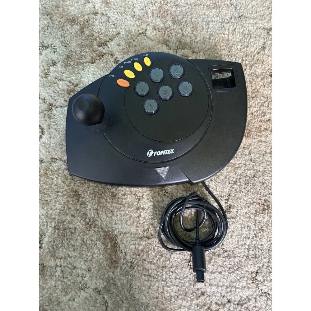 Sega Dreamcast Topmax Enforcer Arcade Fight Stick Joystick Controller Black